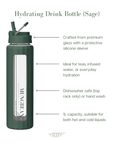 Hydrating Drink Bottle (Deep Sage) – 1L