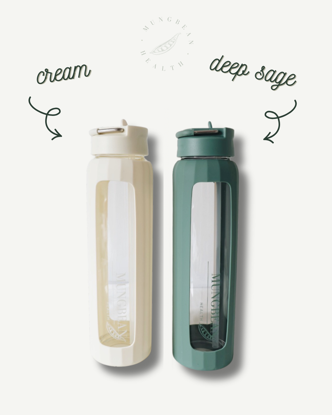 Hydrating Drink Bottle (Cream) – 1L