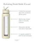 Hydrating Drink Bottle (Cream) – 1L