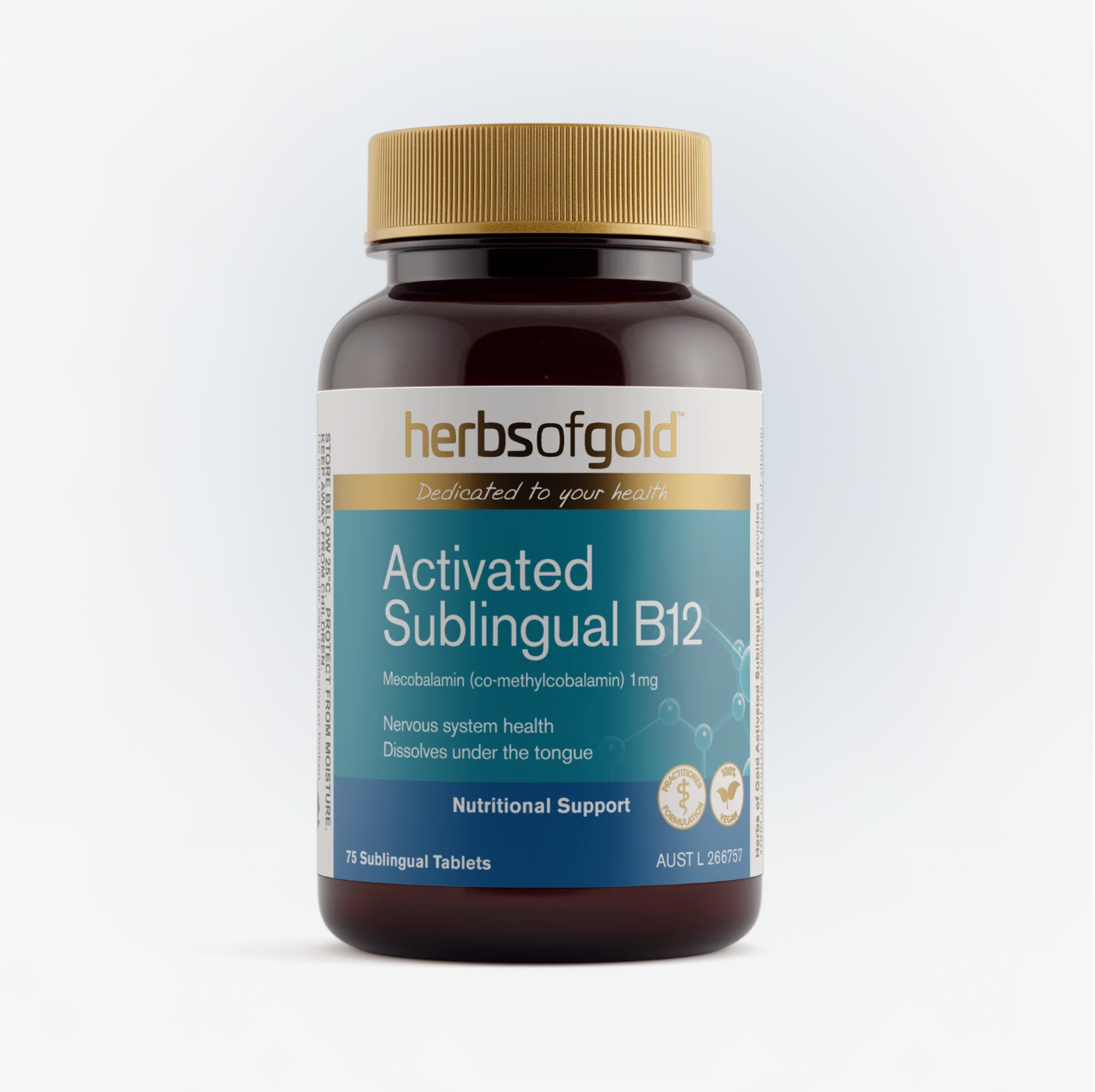 Herbs of Gold Activated Sublingual B12 75t