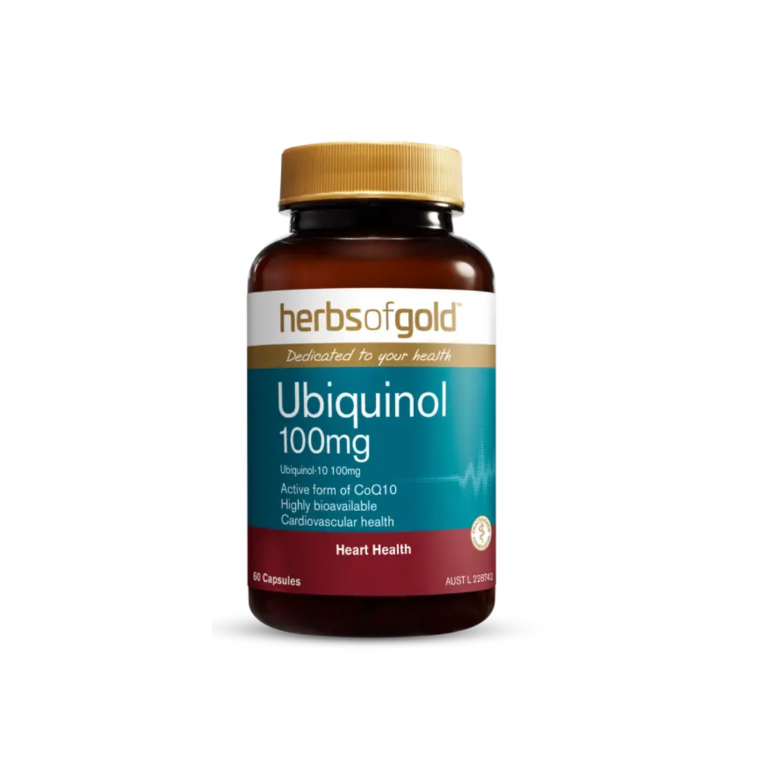 Herbs of Gold Ubiquinol 100mg 60 Capsules